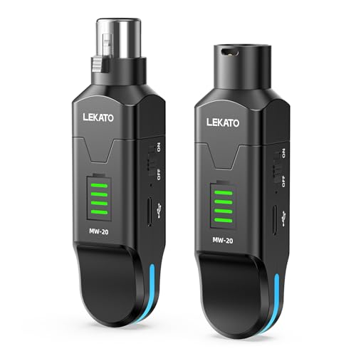 Lekato 2 4 Ghz Funkmikrofonsystem Xlr Sender Empf