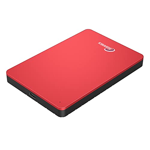 Sonnics 1tb Rot Externe Tragbare Festplatte Typ C