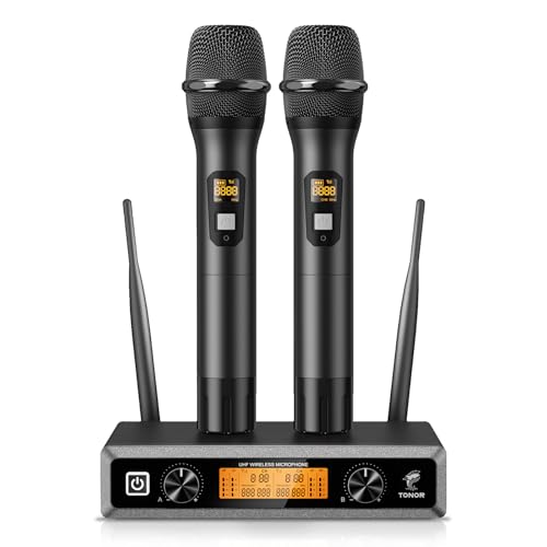 Tonor Wireless Funkmikrofon Uhf Professionelles Dynamisches Drahtloses Dual