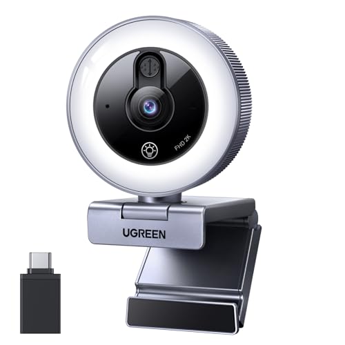 Ugreen 2k Webcam Mit Ringlicht Pc Kamera Mit