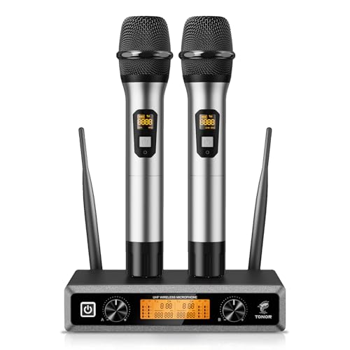 Tonor Wireless Funkmikrofon Uhf Professionelles Dynamisches Drahtloses Dual