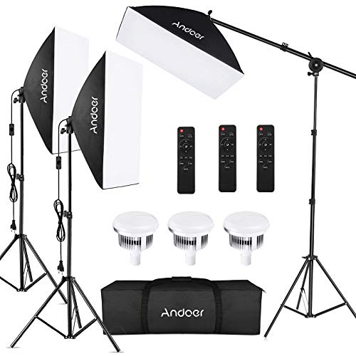 Andoer Fotografie Licht Kit Softbox Beleuchtungsset 3 Packung