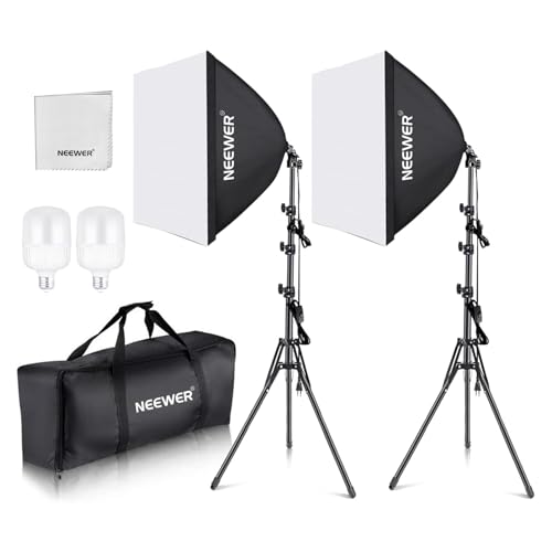 Neewer 2er Pack Softbox Beleuchtungsset 700w Quivalent 5700k