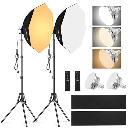 Soonpho Softbox Set Fotostudio Octagon Softbox Fotolicht Set