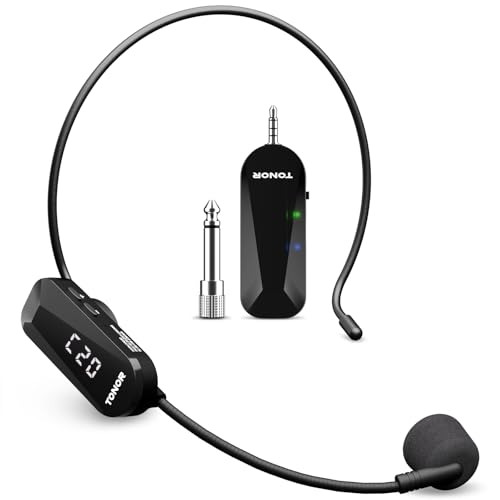 Tonor Wireless Mikrofon Headset Uhf Wiederaufladbares Drahtloses Mikrofon