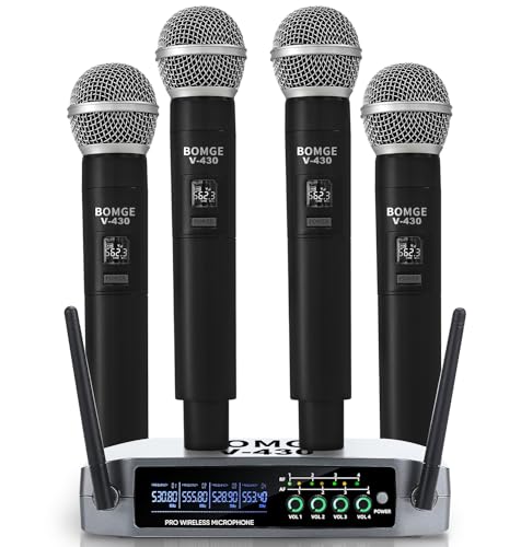 Bomge V430 Kabelloses Mikrofonsystem 4 Kan Le Kabellos