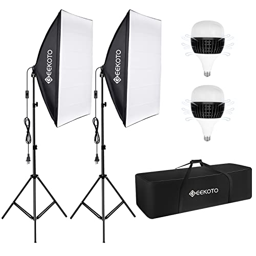 Geekoto Softbox Set Fotostudio 50 X 70cm Dauerlicht