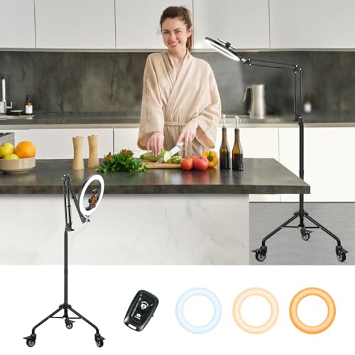 Luxsure Overhead Stativ Handy Mit Ringlicht Und Rollen
