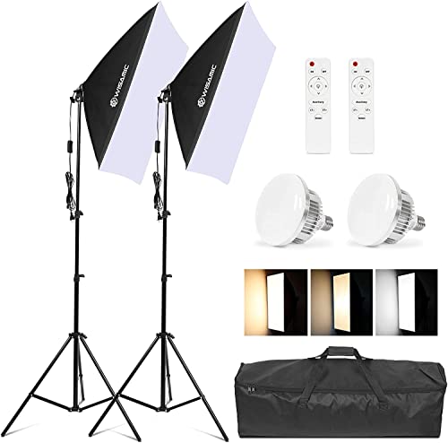 Wisamic Softbox Set Led Foto Fotostudio Stativ Licht