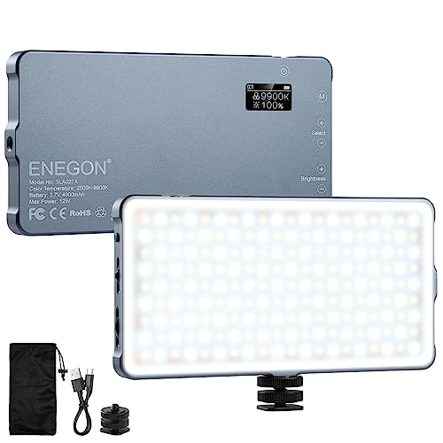 Enegon 4000mah Wiederaufladbare Montierbare Zweifarbige Led Videoleuchte Mit