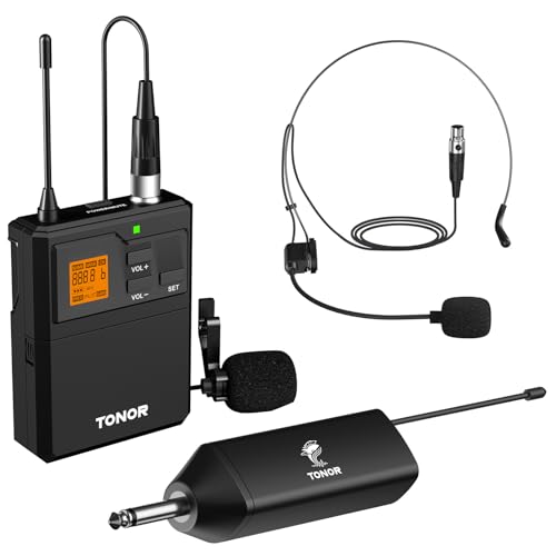 Tonor Uhf Mikrofon Kabellos Set Mit Headset Kopfb