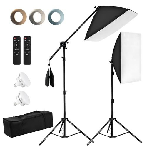 Niceveedi 50x70cm Fotografie Licht Set 2pack 2700 K