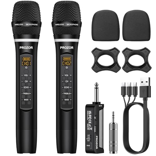 Prozor Drahtloses Mikrofon Dual Uhf Metall Handmikrofon Mit