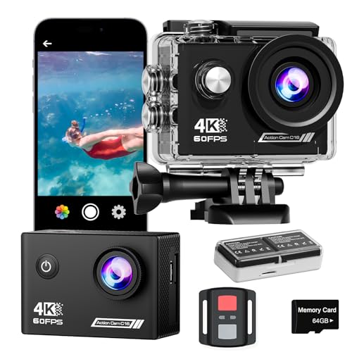 Timnut 4k60fps Action Kamera 40m Wasserdichte Action Cam