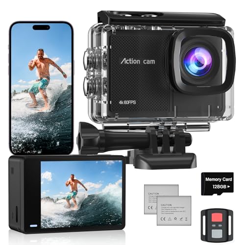 Camlance Action Cam Wasserdicht 4k60fps Mit 128gb Karte