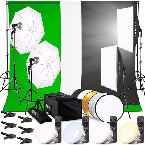 Pixetool Fotostudio Set Greenscreen Mit St Nder 3m